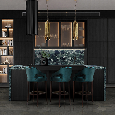 Nº20 COUNTER STOOL, SAKI PENDANT LIGHT